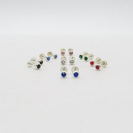AROS ABRIDOR PIEDRA  N°5 /PLATA